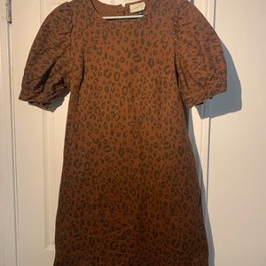 Target Leopard dress. Size 14, fits more like a size 12. Worn once-twice.